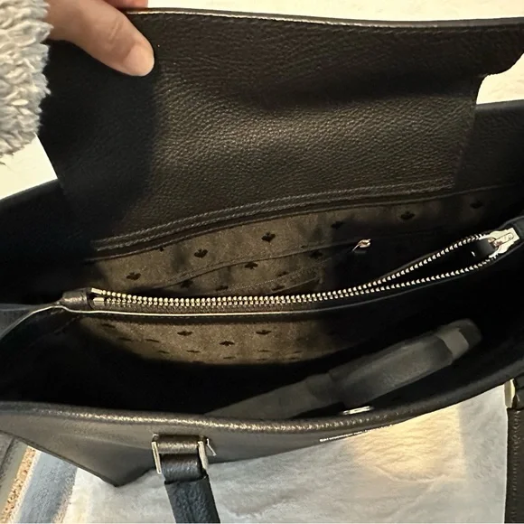 Kate Spade Black Pebbled Leather Naomi Tote + Wallet - Picture 6 of 9